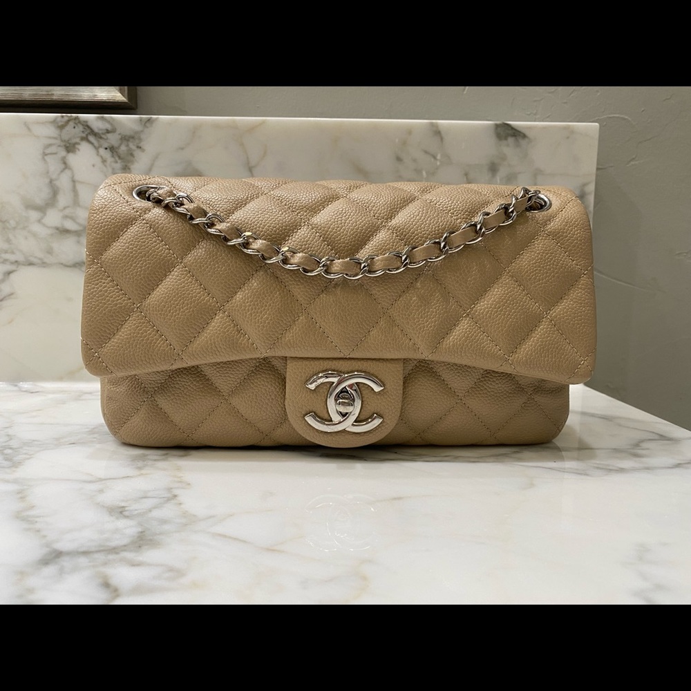 ❌SOLD❌CHANEL SMALL BEIGE EASY FLAPBAG